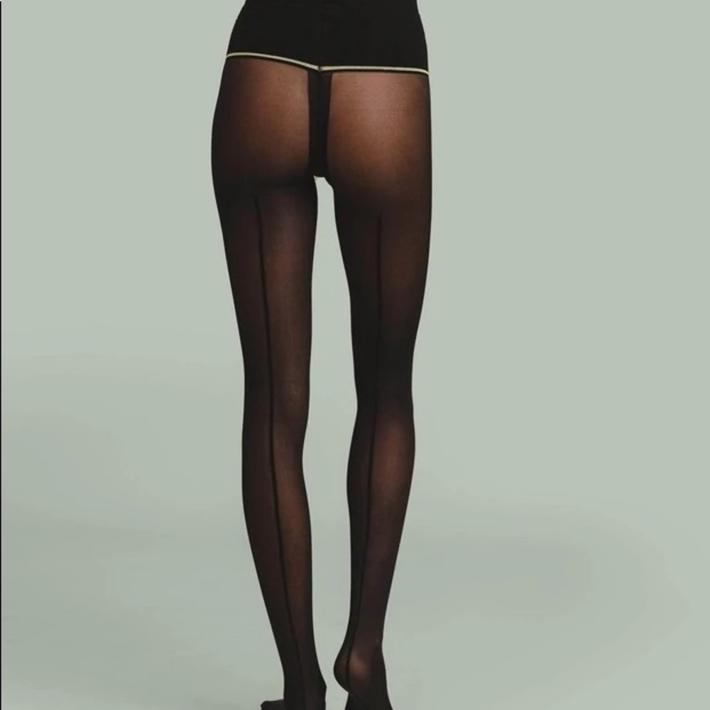 Sheertex Backseam Sheer Tights NEW Size Small